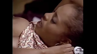 Ebony lesbians with nice breasts having sex